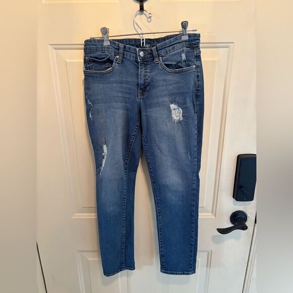 Gap Skinny Roll Up Distressed Jeans size 6 - Picture 3 of 5